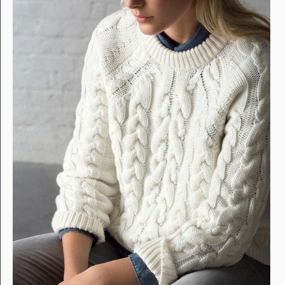 Amour Vert Sweaters - Merino wool cable knit sweater